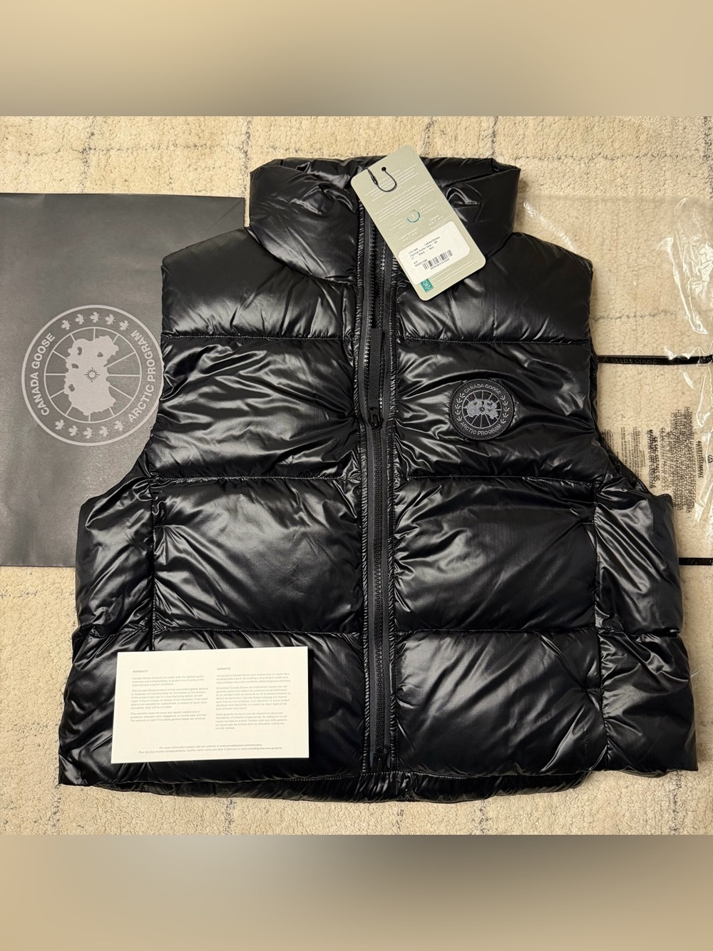 Canada Goose Cypress Puffer Vest Black Logo Size S Full Set Brand New - Picture 3 of 16